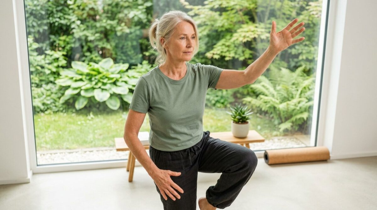 entdecken Sie 9 sanfte Tai-chi Bewegungen für mehr Kraft, Gleichgewicht und innere Ruhe ab 50 Jahren ohne intensives Training
