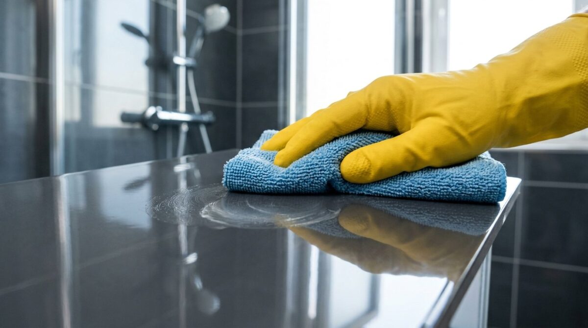 entdecken Sie, wie Autowachs Ihre Duschfliesen vor Kalk und Wasserflecken schützt und für einen dauerhaften Spiegeleffekt sorgt